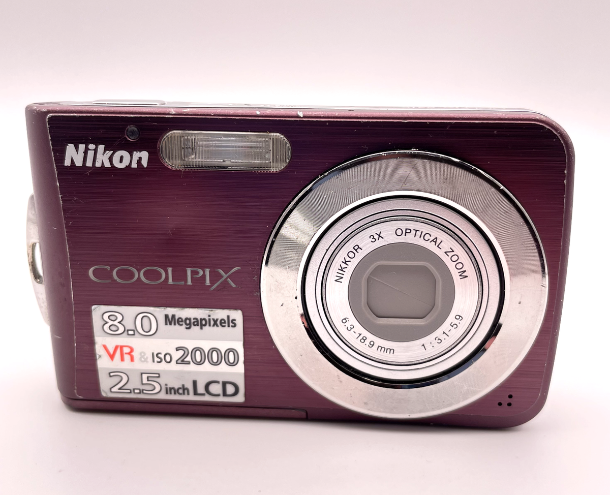 Nikon Coolpix S210 12.1MP Digital Camera Plum – Lens Error - For