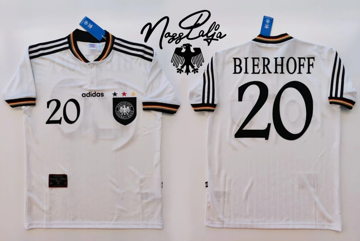 Germany Bierhoff Official Adidas EURO 96 Home Jersey Shirt Reissue