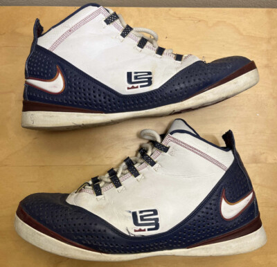 Nike Lebron Zoom Soldier 2 II White Blue Size 11 Sneakers 318694