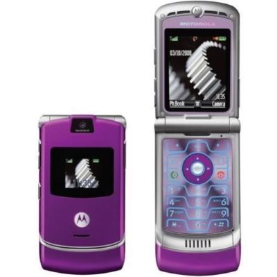 Original Motorola RAZR V3 Flip Mobile Phone Unlocked Cellphone