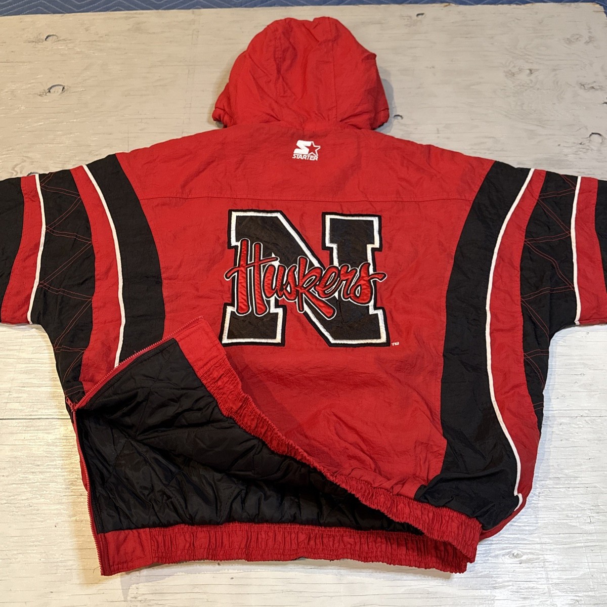 Vintage 90s NCAA Starter Nebraska Cornhuskers Pullover 1/2 Zip