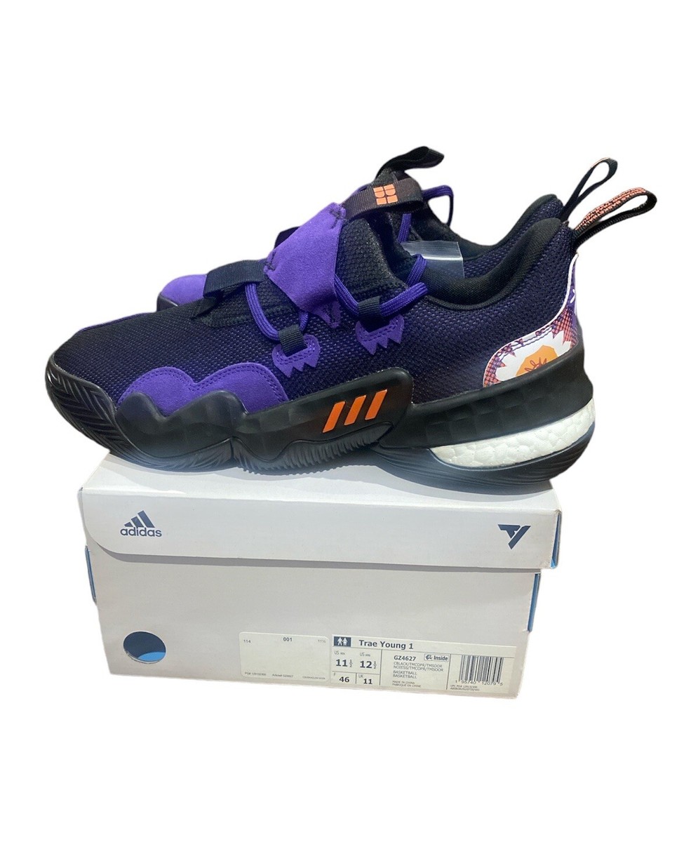 Adidas Trae Young 1 GZ4627 Black Purple Orange Basketball Shoes
