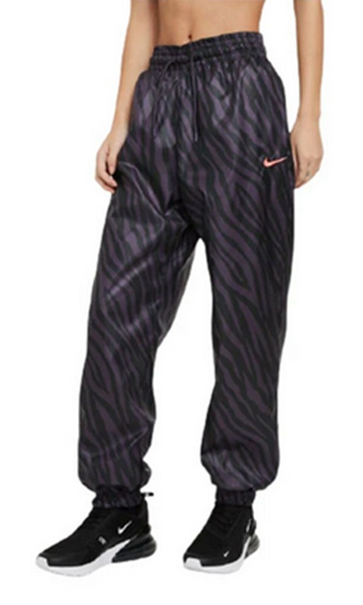 NIKE SPORTSWEAR NSW ICON CLASH ZEBRA PRINT TRACK PANTS PURPLE