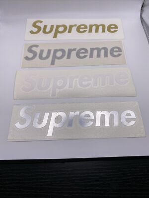 Supreme Die Cut Box Logo Sticker Set. White-Black-Gold-Silver | eBay