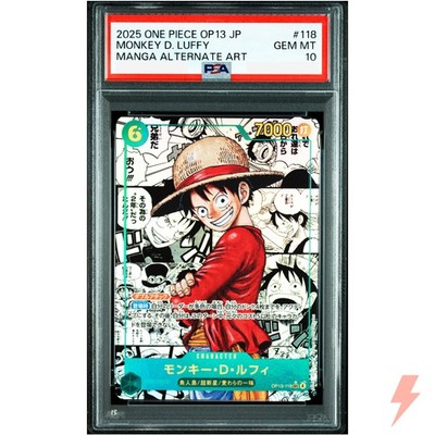 PSA 10 Monkey D. Luffy (Manga Alt Art) OP13-118 SEC ONE PIECE Card