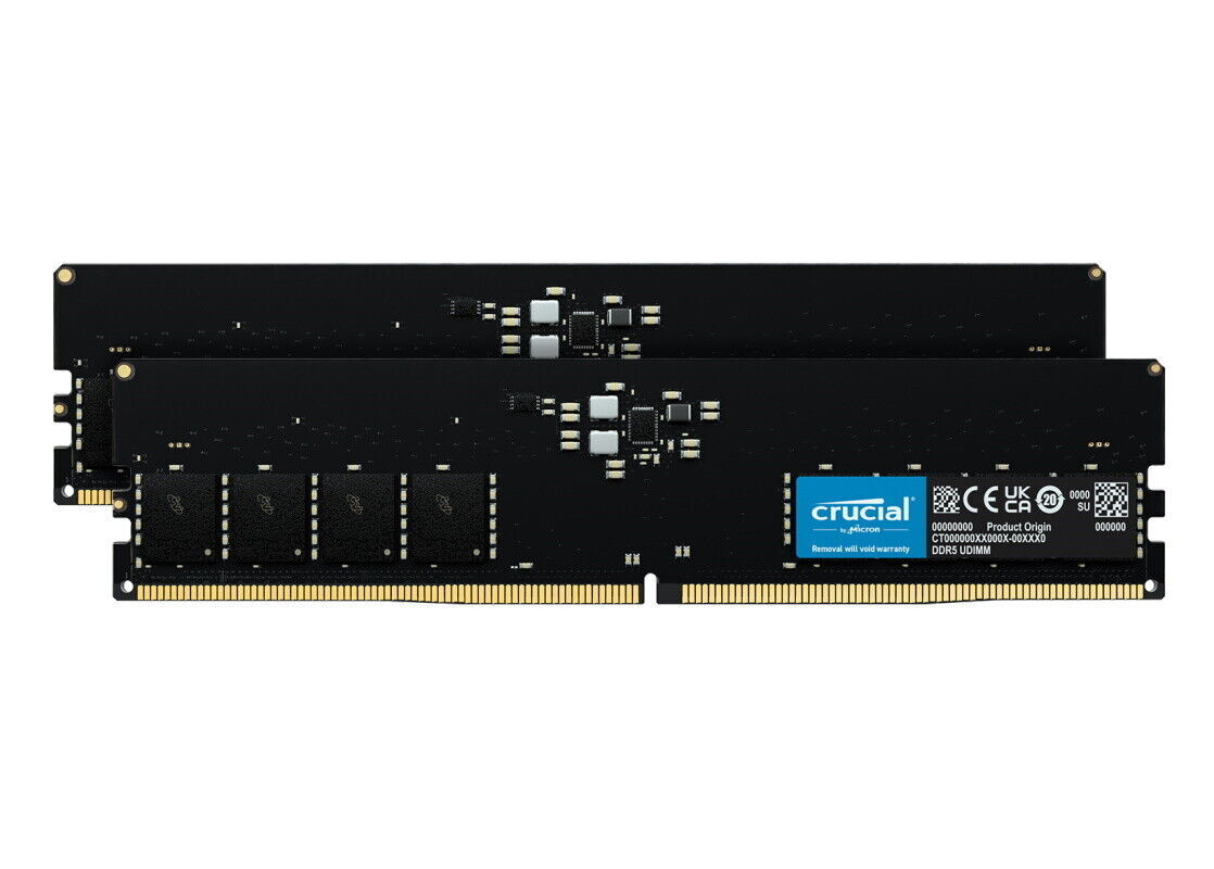 Crucial 64GB (2 x 32GB) PC5-38400 (DDR5-4800) UDIMM Memory