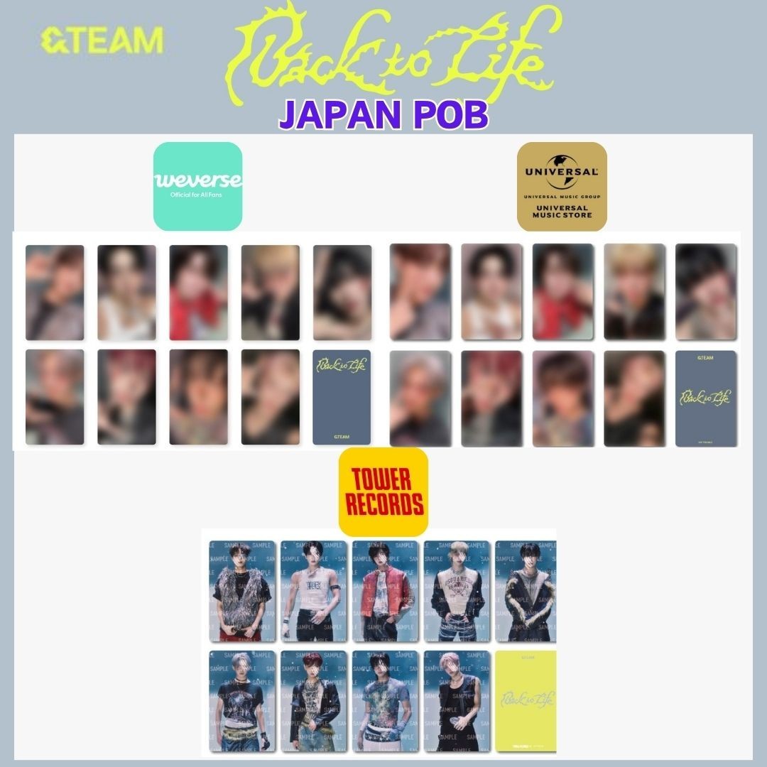&TEAM Back to Life KR 1st Mini Album Official JAPAN POB Photocard
