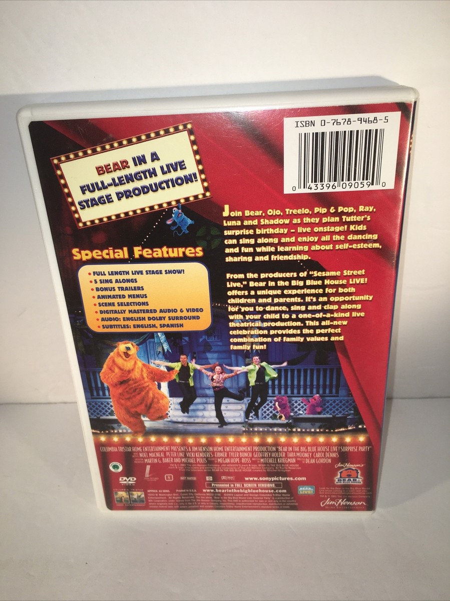 Bear In the Big Blue House - Live! (DVD, 2003) - Jim Henson
