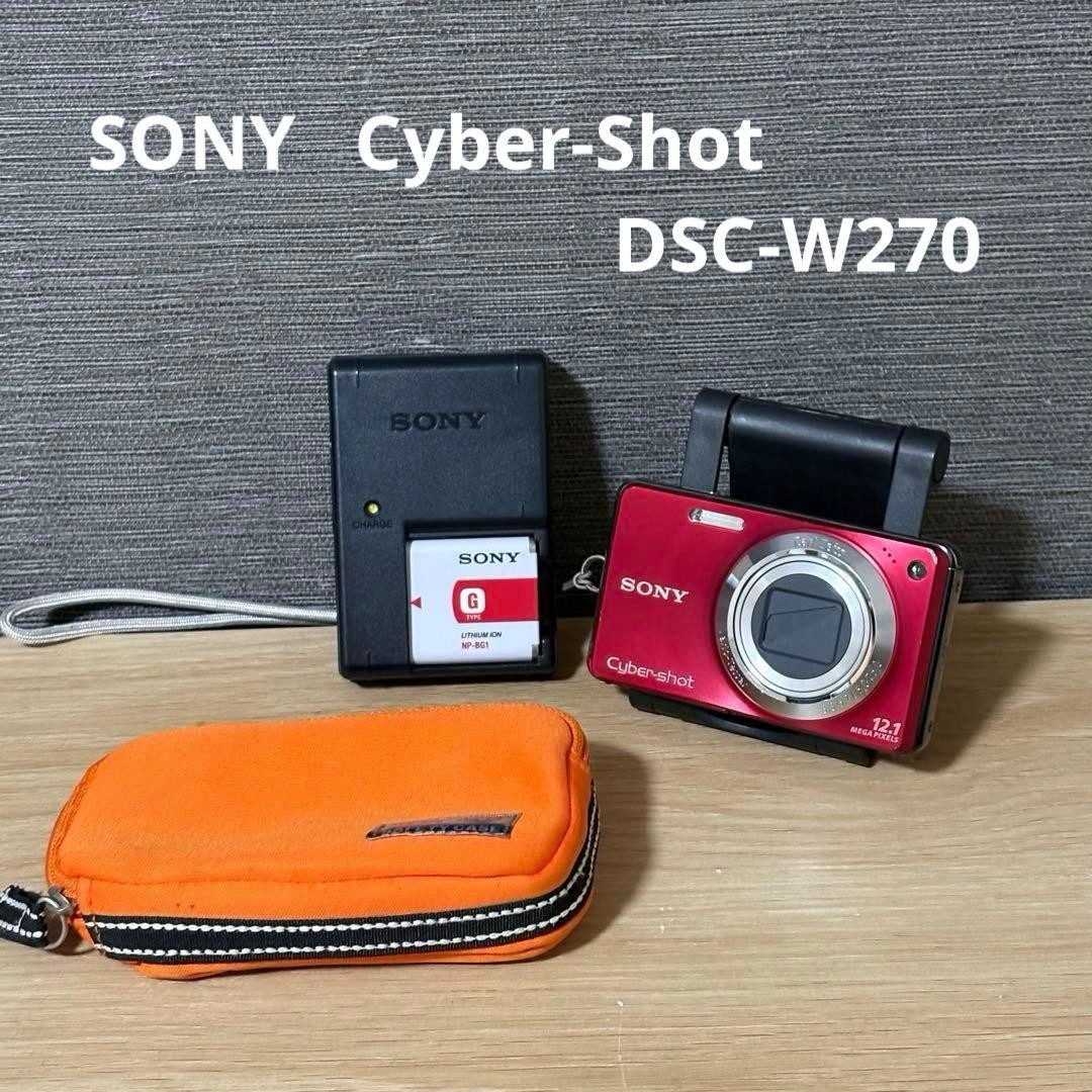 Sony Cyber-shot DSC-W270 Red 12.1MP Digital Camera w/Battery