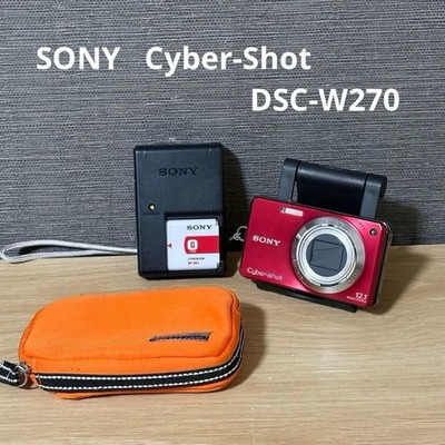 Sony Cyber-shot DSC-W270 Red 12.1MP Digital Camera w/Battery