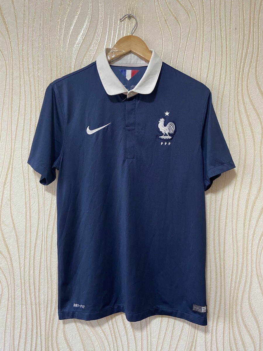 FRANCE 2014 2015 HOME FOOTBALL SHIRT SOCCER JERSEY NIKE 577926-410