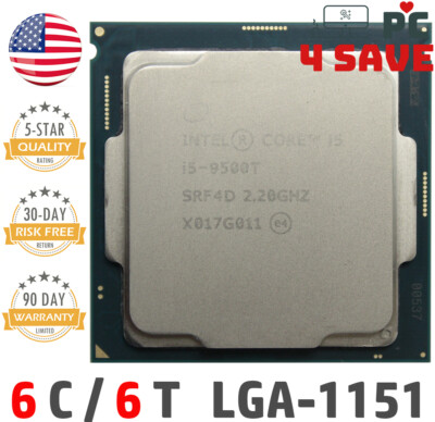 9th Gen Intel Core i5-9500T CPU 2.2 GHz (Turbo 3.7 GHz) 6-Core 9M