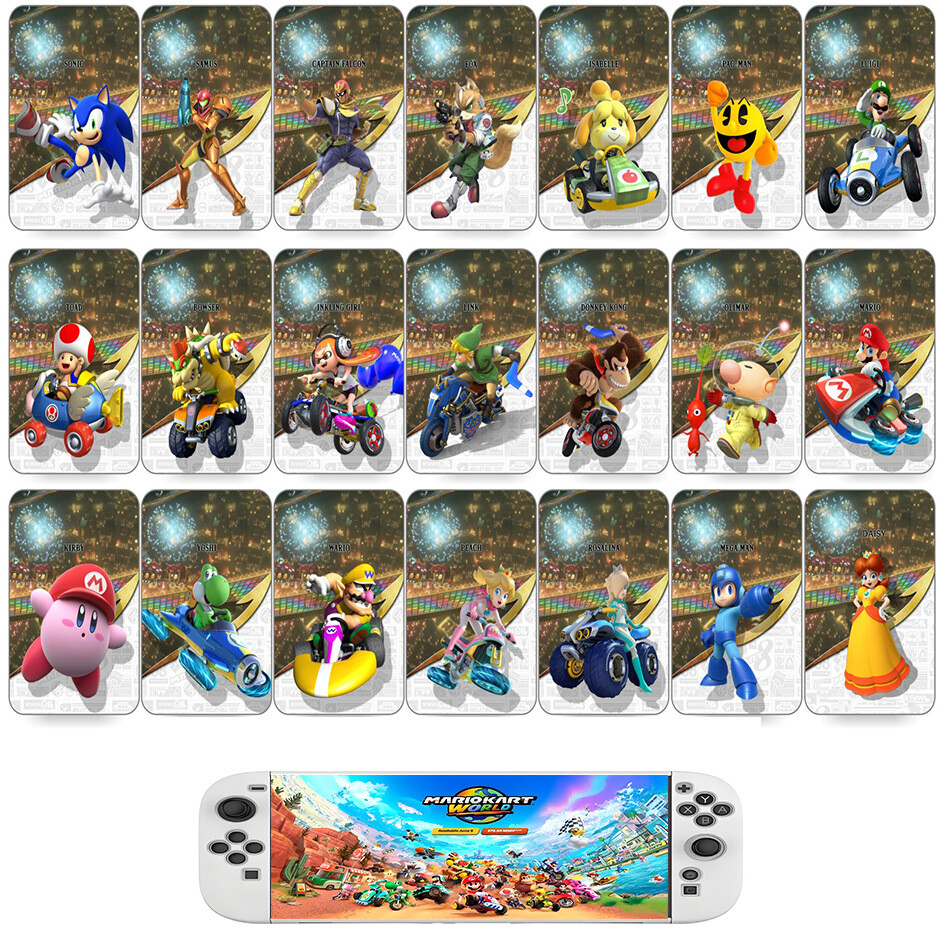 20/21pcs Mario Kart 8/Mario Kart World Amiibo Cards NFC Tag Cards