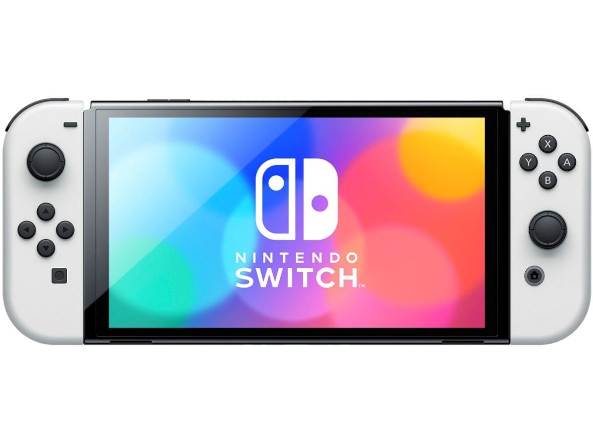 NEW Nintendo Switch OLED 64GB White JoyCon +FREE Mario Rabbids