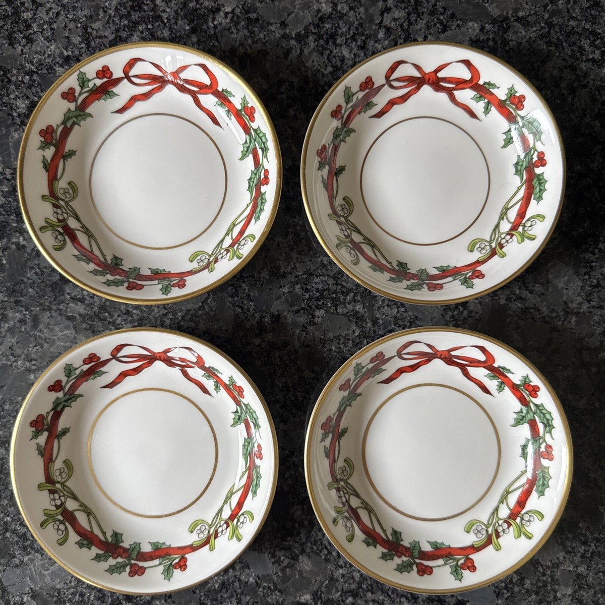 royal worcester holly ribbons 4 Plate 10cm VGC | eBay UK