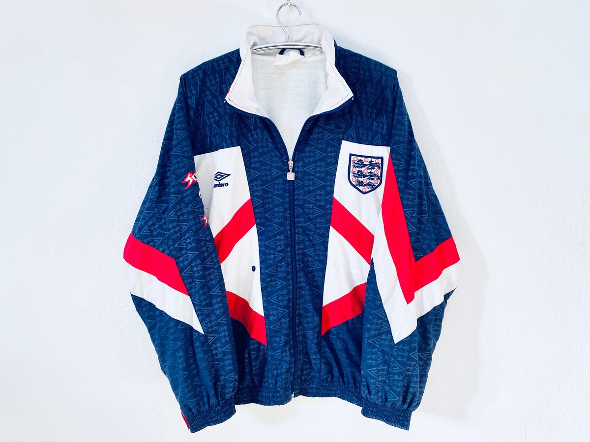England Adult L National Team Football Training Jacket 1990 - 1992