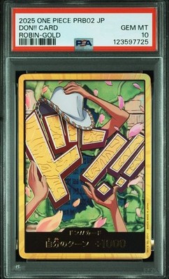 PSA 10 DON!! Card Nico Robin Super Parallel Gold 2025 ONE PIECE
