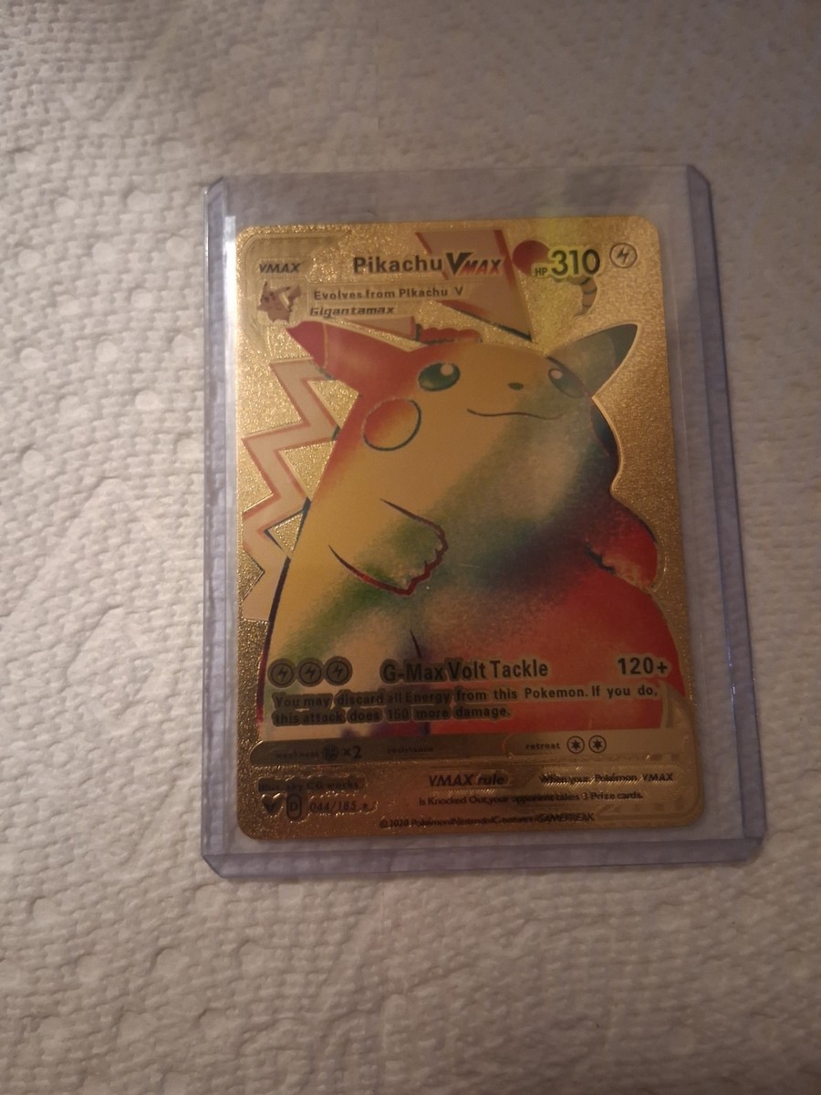 Rare Pokemon 2020 Pikachu Card VMAX HP 310 Rainbow 044/185 Gold