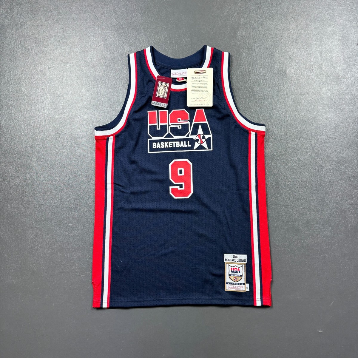 100% Authentic Michael Jordan Mitchell Ness 92 USA Olympic Jersey