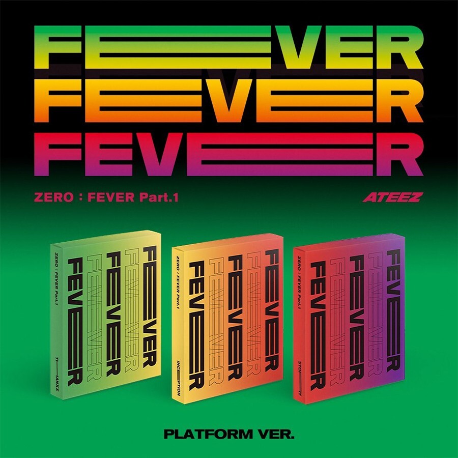ATEEZ ZERO:FEVER PART.1 Album PLATFORM 3 Ver SET/3 QR+3 Photo Card