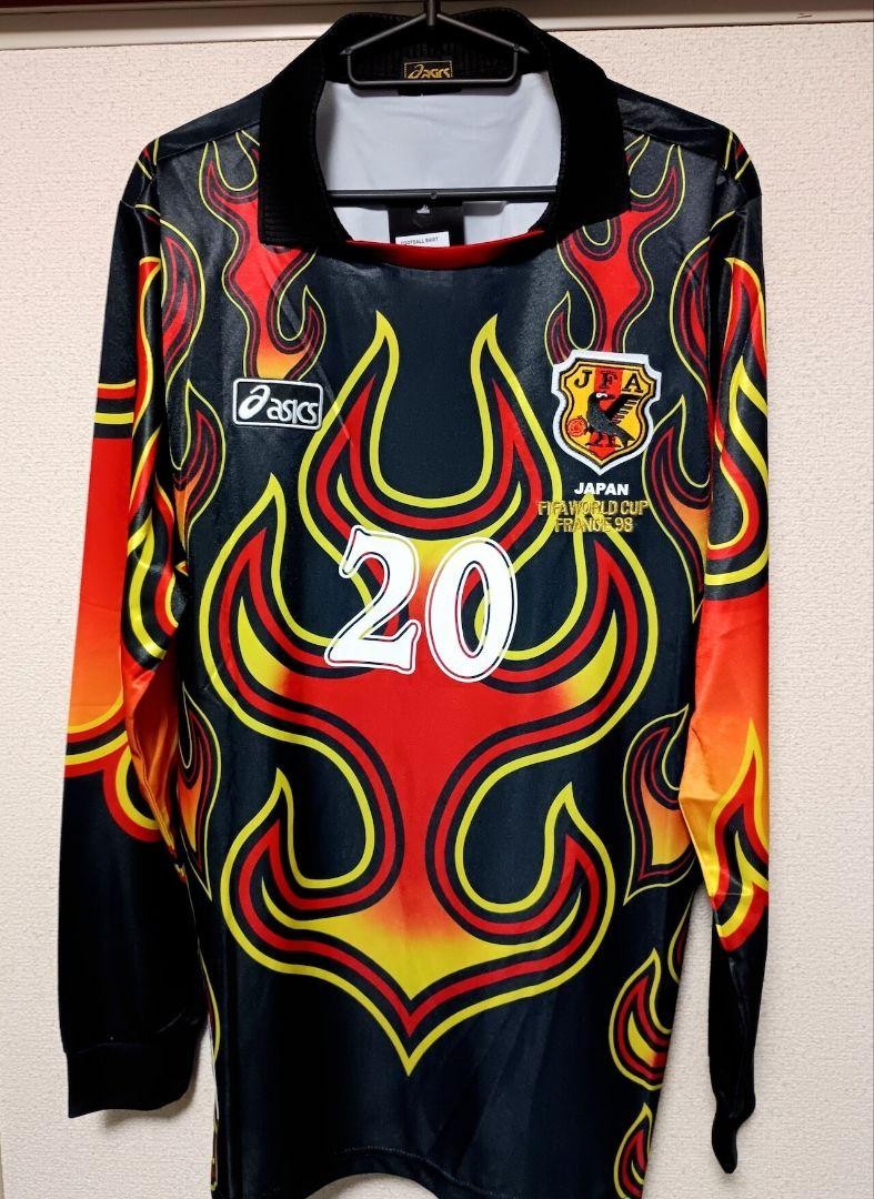 1998 Japan GK Yoshikatsu Kawaguchi Jersey Flame Design Reissue L