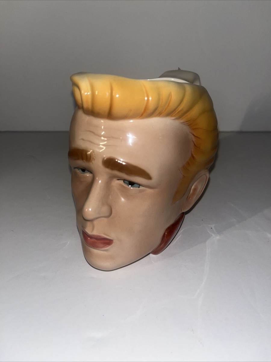 Vintage James Dean Clay Arts Ceramic Mug 1988 The Rebal 3D Figural