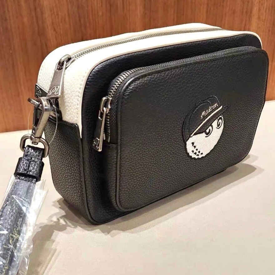 Malbon golf Round Pouch Bag Men's Ladies Golf Accessory Black