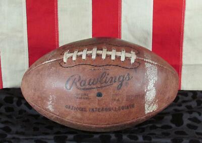 Vintage Rawlings Leather Official Football w/Laces Pro 5