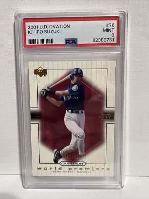 2001 Upper Deck Ovation Ichiro Suzuki SP RC 1092/2000 #76 Mariners