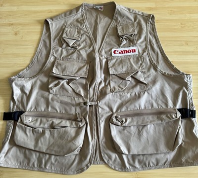 Rare! Vintage Canon Camera photography Vest Made In USA | eBay