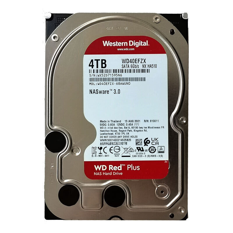 Western Digital Red Plus 4TB WD40EFZX 5400RPM 128MB Sata 3.5