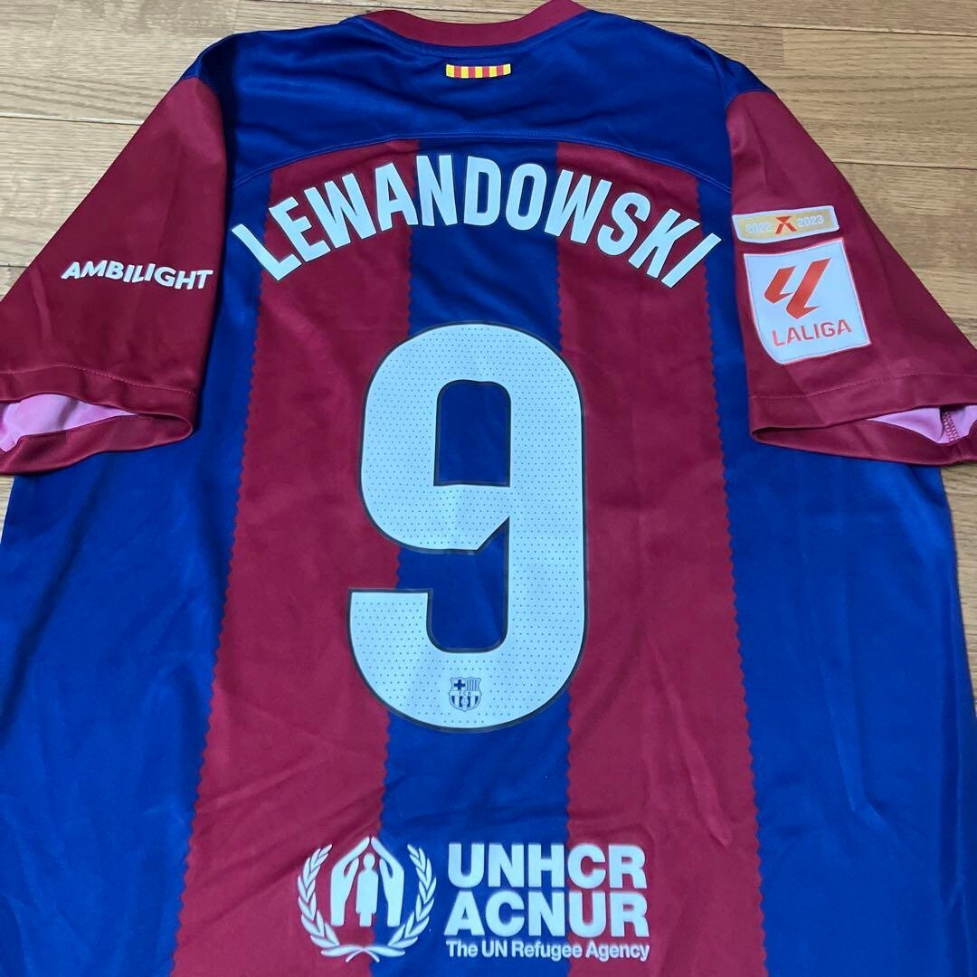 Robert Lewandowski FC Barcelona #9 Home Jersey Nike Size L Free