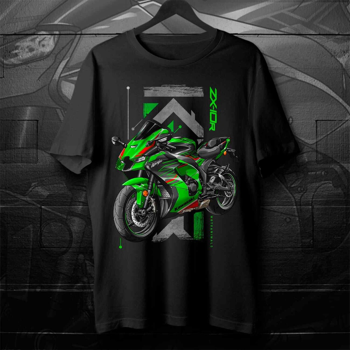 Kawasaki ZX10R T-Shirt, Motorcycle Tee Shirt for Riders Ninja ZX
