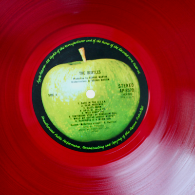 ORIGINAL 1969 RED VINYL OUTSIDER ART COVER THE BEATLES WHITE ALBUM