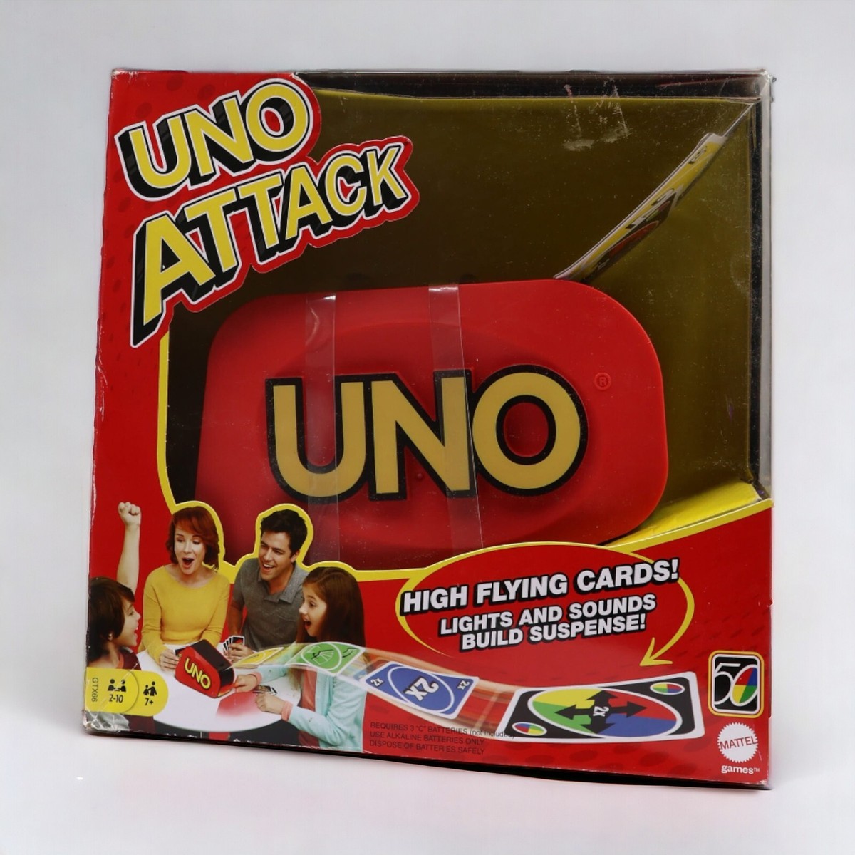 UNO Extreme Card Game Featuring Random-Action Launcher with Lights