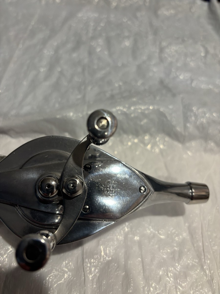 Vintage HURD SUPER CASTER Steel Rod, Reel w/ Walnut Handle Wood