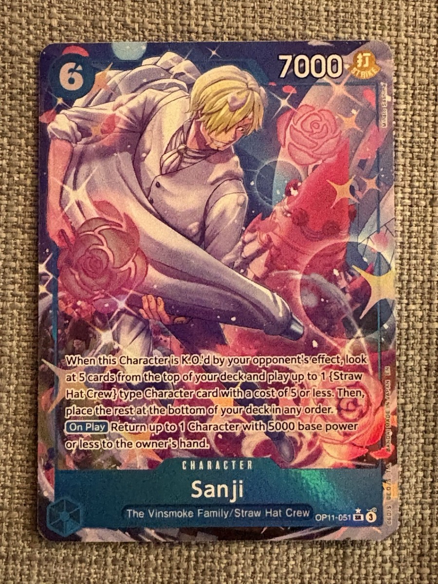 Sanji OP11-051 SR (Alt Art) A Fist of Divine Speed ONE PIECE Card