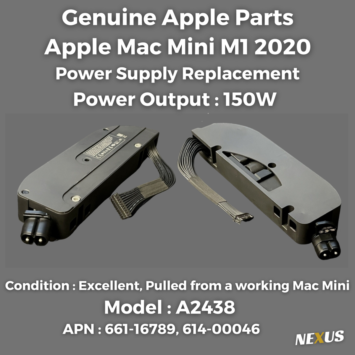 Apple Mac Mini M1 2020 A2348 150W Power Supply Replacement, Grade