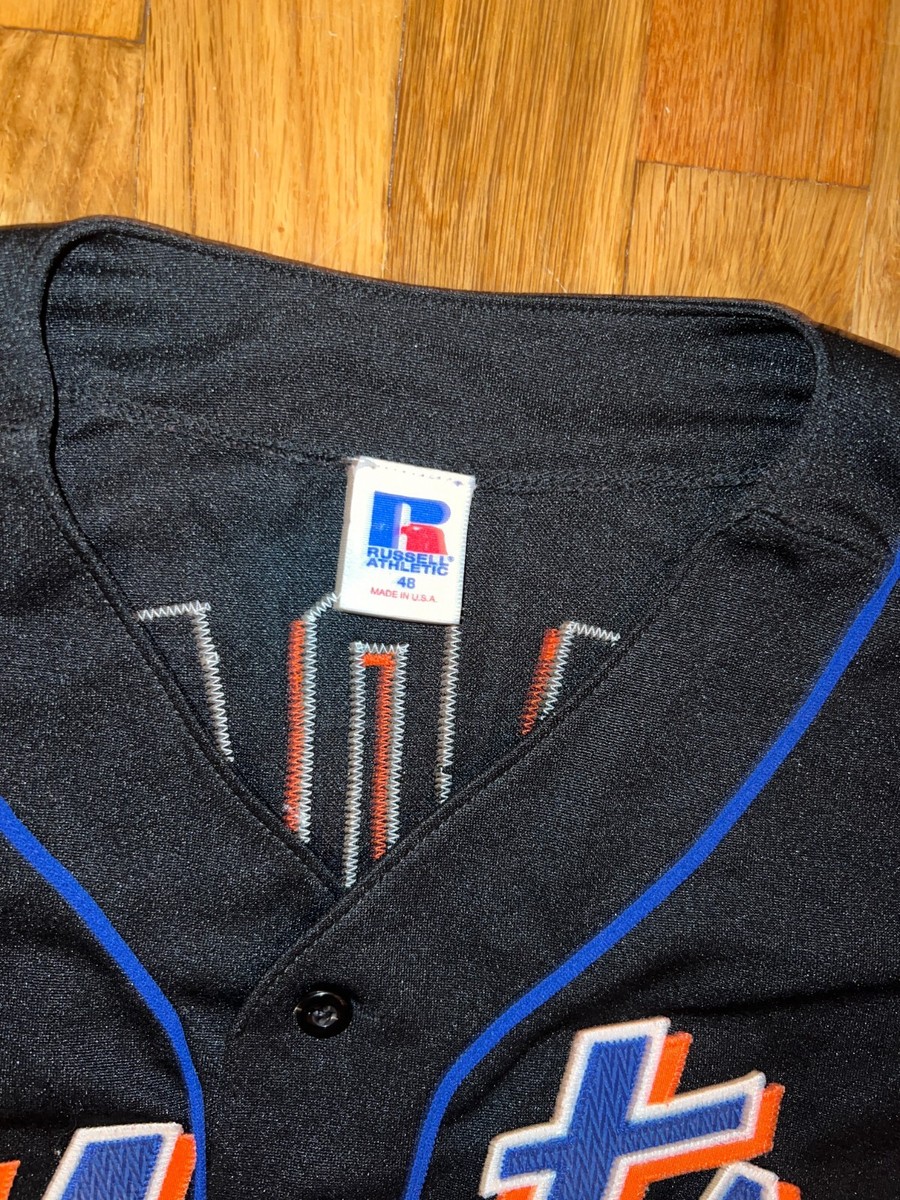 TURK WENDELL Russell Athletic AUTHENTIC NEW YORK METS Black Jersey