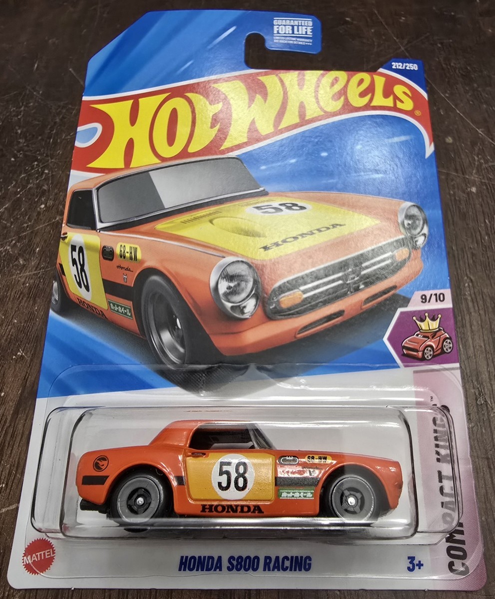 Hot Wheels 2025 Treasure Hunt Honda S800 Racing Orange HW Compact