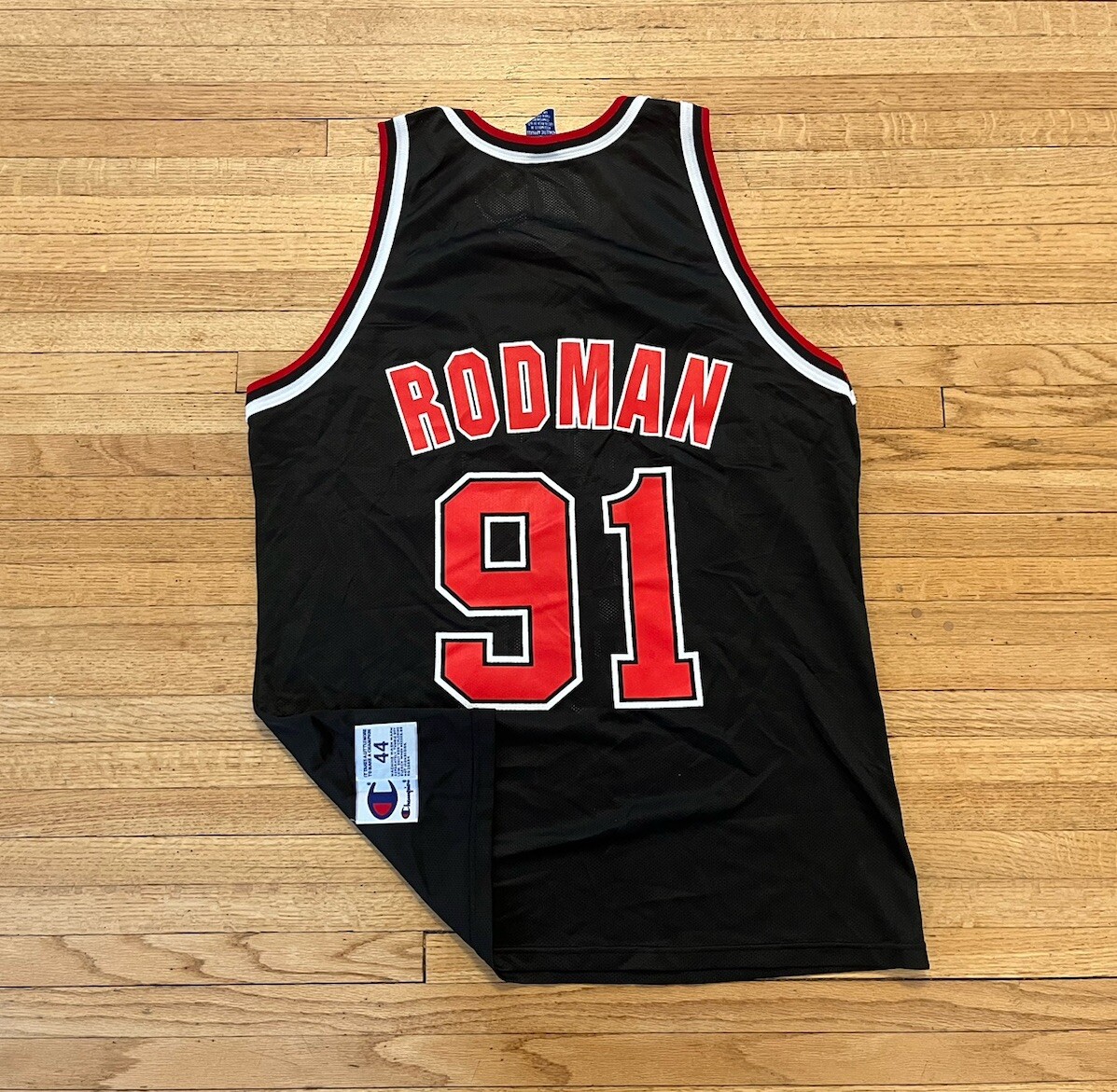 Chicago Bulls Dennis Rodman Champion Jersey Mens 44 L Vintage 90's