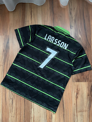 Celtic 1998 - 1999 away football shirt jersey 7 LARSON Umbro