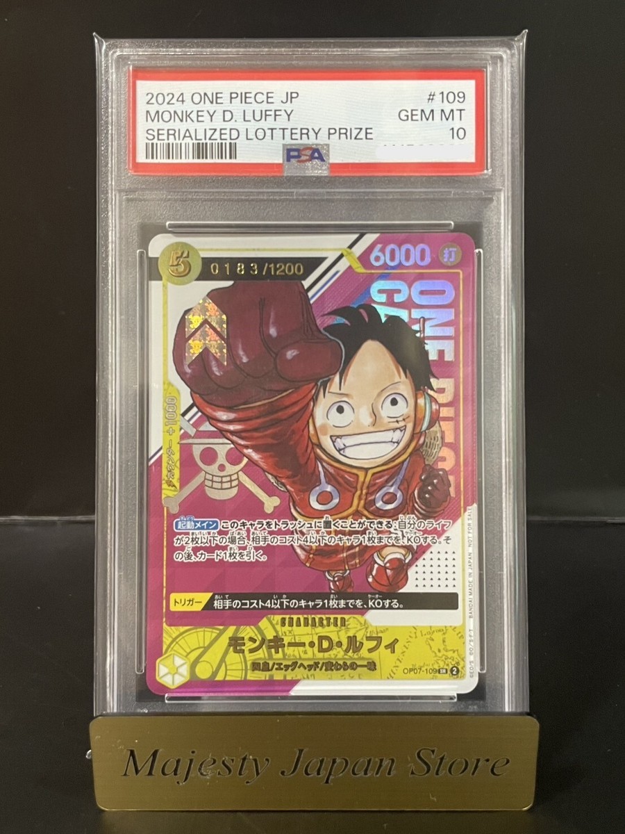PSA10 One Piece Card Monkey.D.Luffy SR-P OP07-109 Serialized