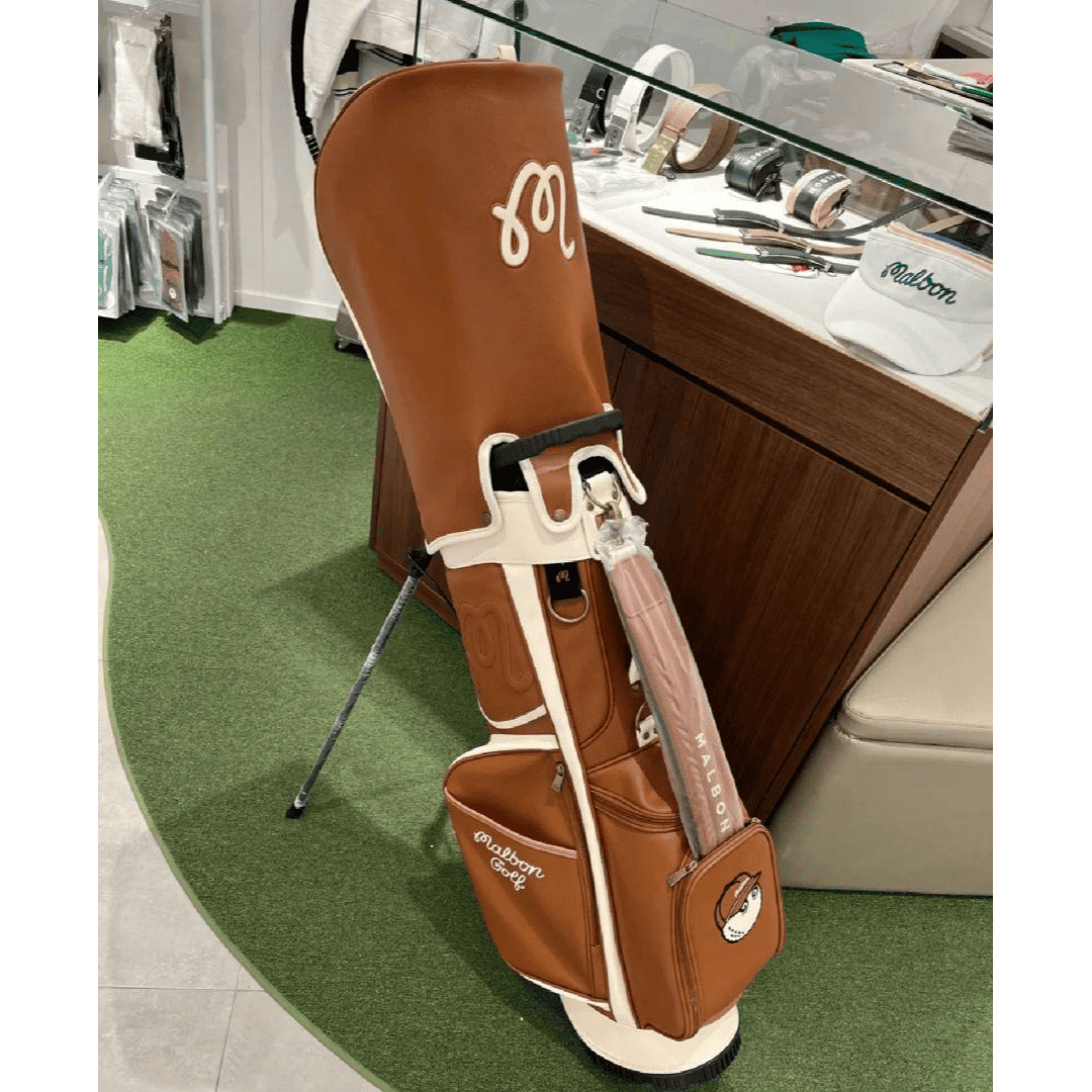 Malbon Golf Malbon Caddy Bag Brown Brown Malbon New free shipping