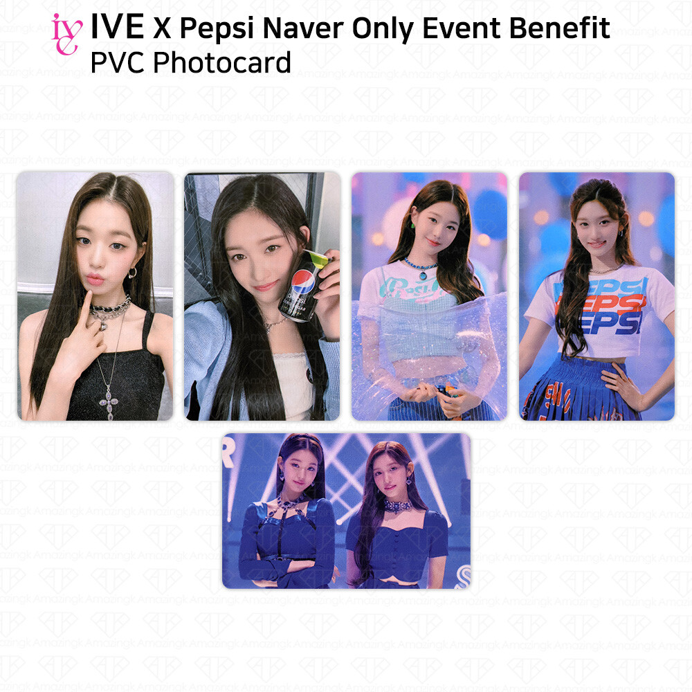 IVE x Pepsi Naver Only Event Benefit Wonyoung Leeseo PVC Photocard
