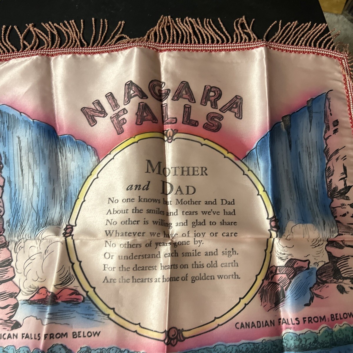 Vintage 1940-50 Souvenir Pillow Case Canada Niagara Falls | eBay