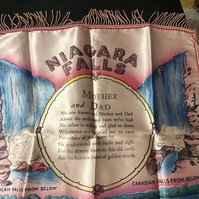 Vintage 1940-50 Souvenir Pillow Case Canada Niagara Falls | eBay