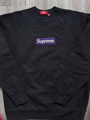 Supreme Purple On Black Box Logo XXL 2006 | eBay