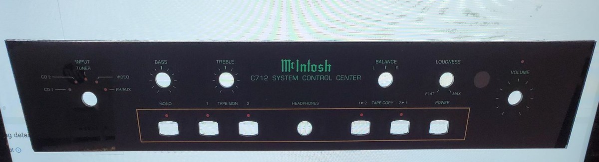 Original McIntosh C712 preamp glass faceplate | eBay