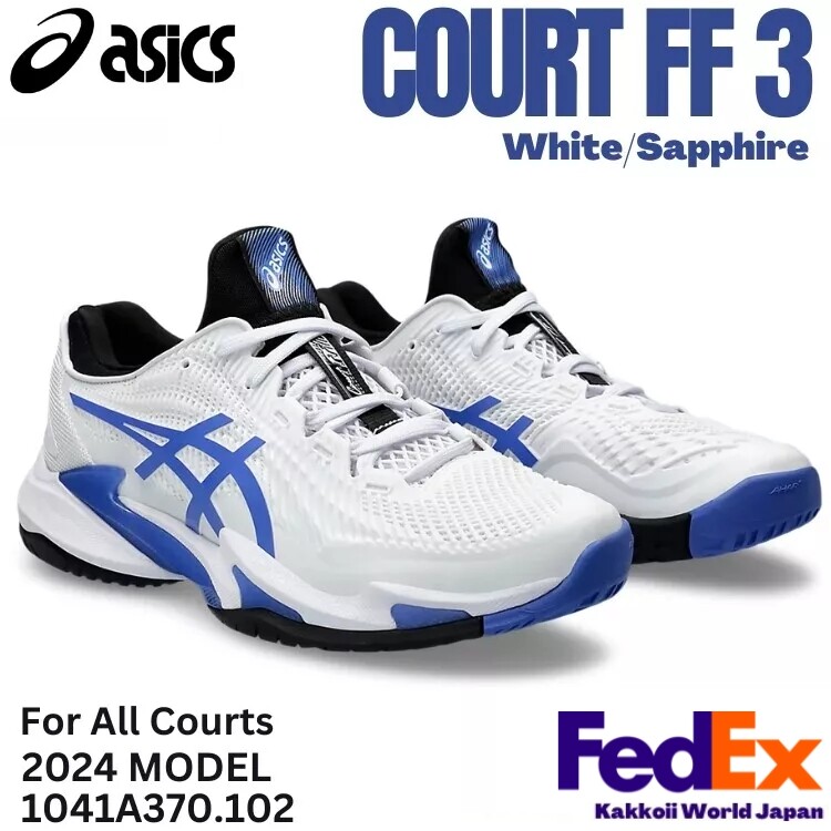Asics Tennis Shoes COURT FF 3 White/Sapphire 1041A370.102 All